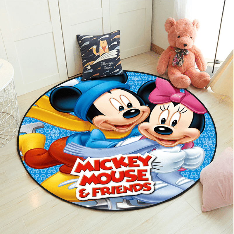 Disney Mickey Minnie Mouse 2 Round Rug Living Room And Bed Room Rug Gift Us Decor