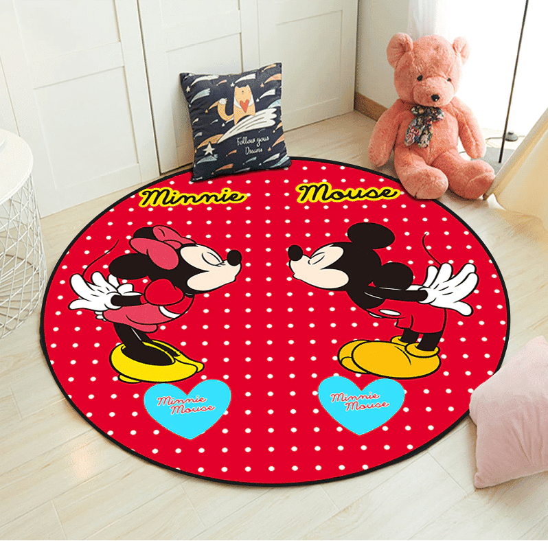 Disney Mickey Minnie Mouse 7 Round Rug Living Room And Bed Room Rug Gift Us Decor
