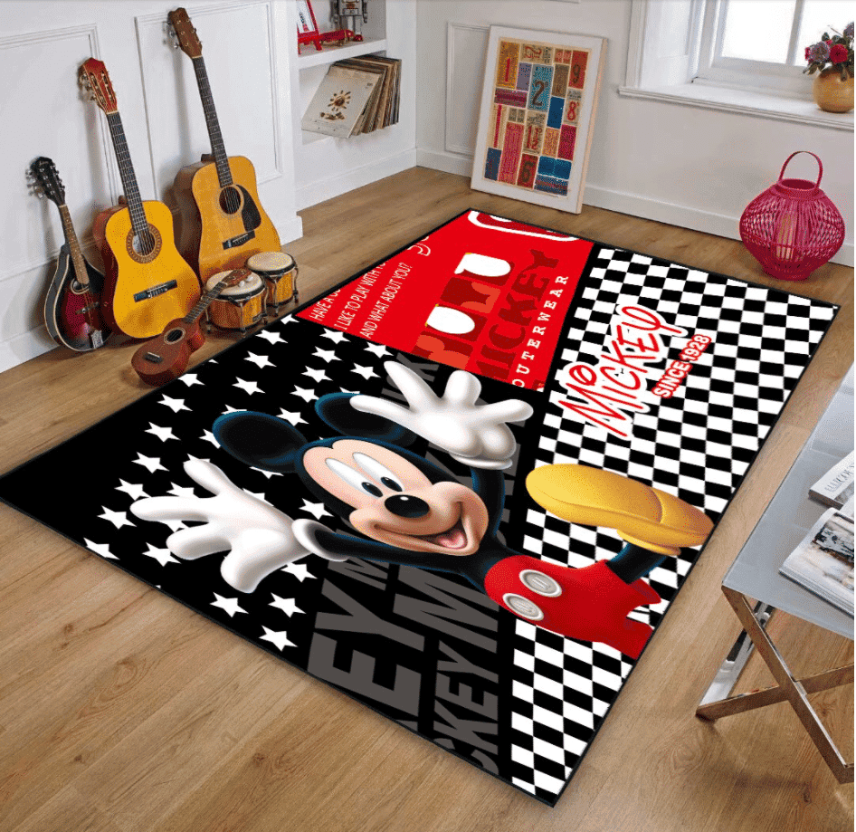 Disney Mickey Minnie Mouse Area Living And Bed Room Rug Gift Us Decor 393