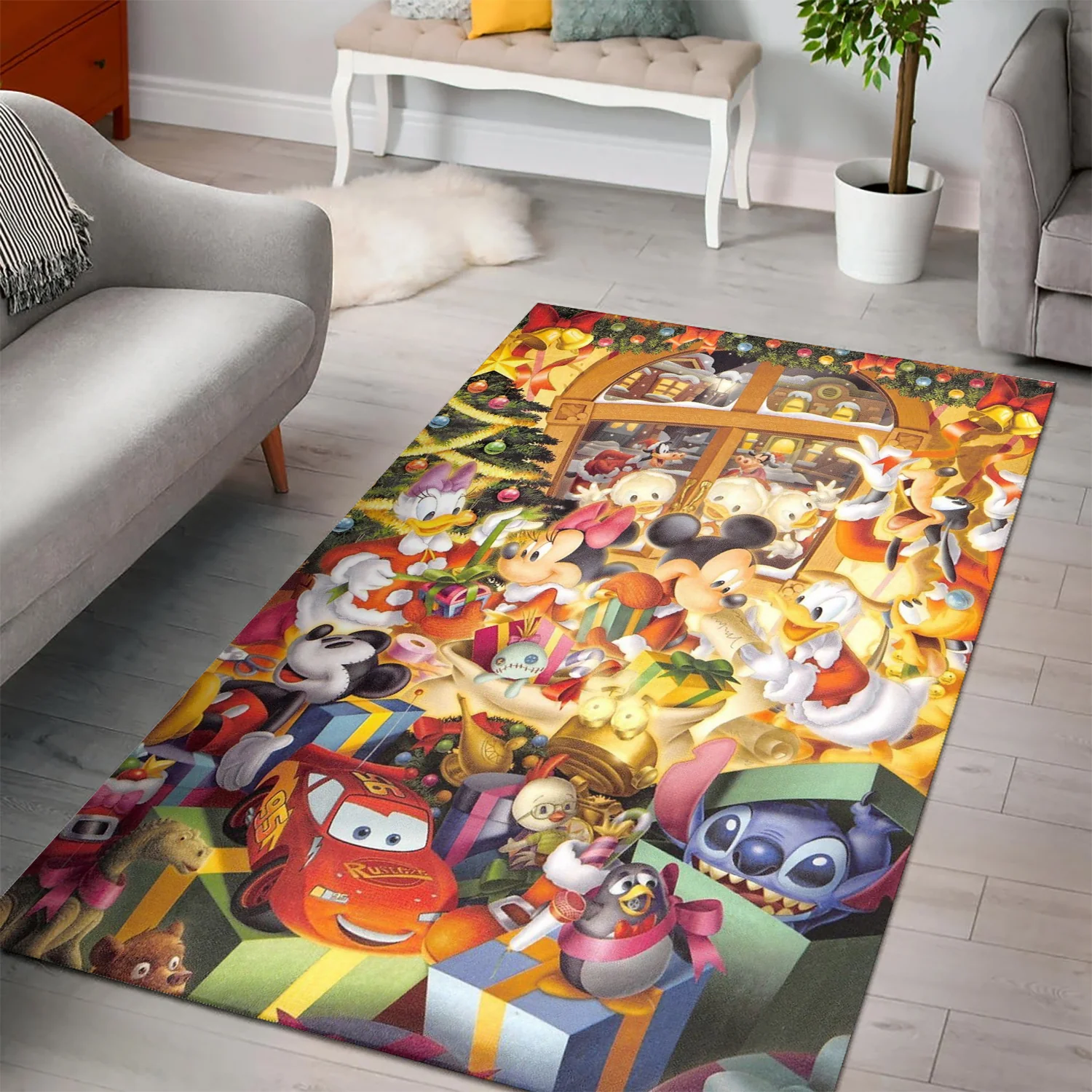 Disney Mickey Mouse Christmas Mickey Friends 9 3D Area Rug Full Printing Living Room Bed Room Home Decor Carpet