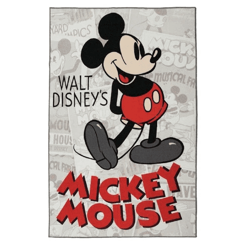 Disney Mickey Mouse Classic Red 3D Area Rug Living Room And Bed Room Home Decor Carpet