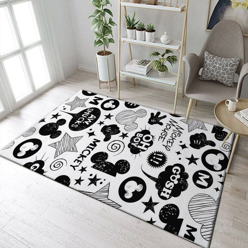 Disney Mickey Mouse Cool Area Rug Living Room Rug Home Decor Floor Decor