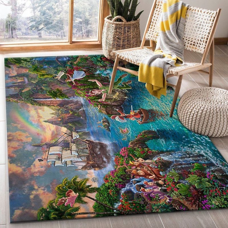 Disney Peter Pan Area Rug Living Room Rug Home Decor Floor Decor