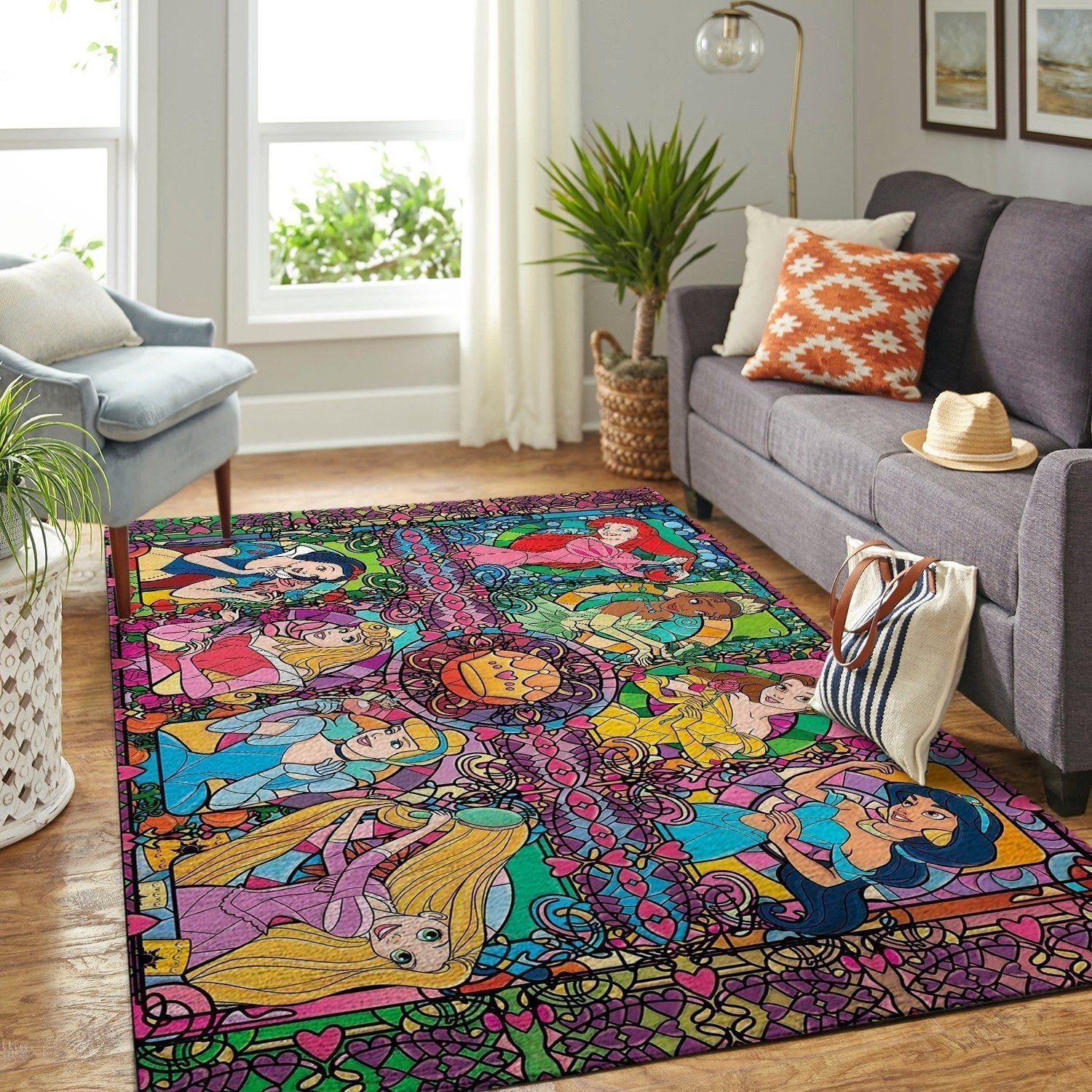 Disney Princess Area Rugs Disney Cartoons Carpet Living Room Carpet Custom Floor Decor 1912115