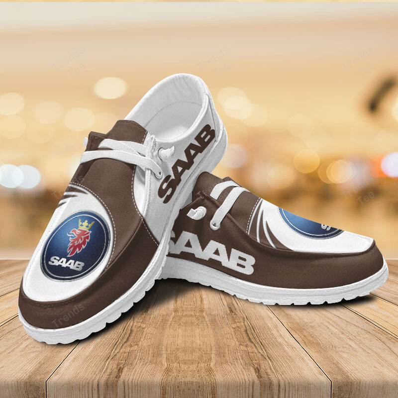 Saab Personalized Hey Dude Sports Shoes â€“ Custom Name Design Perfect Gift For Fans